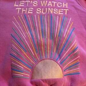 Dandy "Let's Watch the Sunset" Oversized Lux Hoodie in Vintage Washed Pink